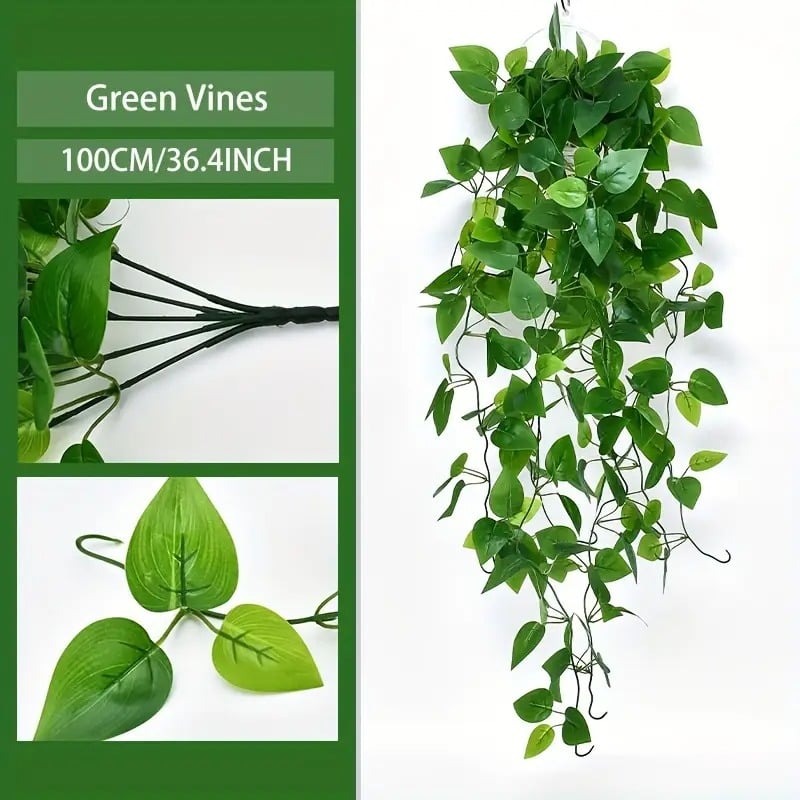 EverGreen Cascade! 3.6ft Faux Vine Trio--Easy to Grow Houseplant