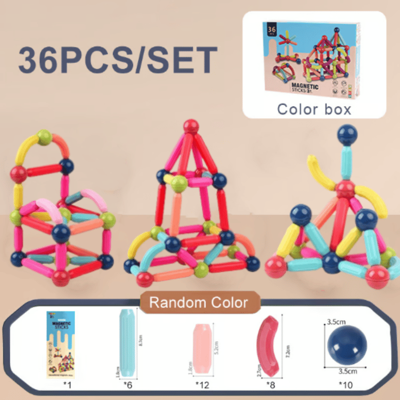 ð¥Magnetic Balls and Rods Set Educational Magnet Building Blocks