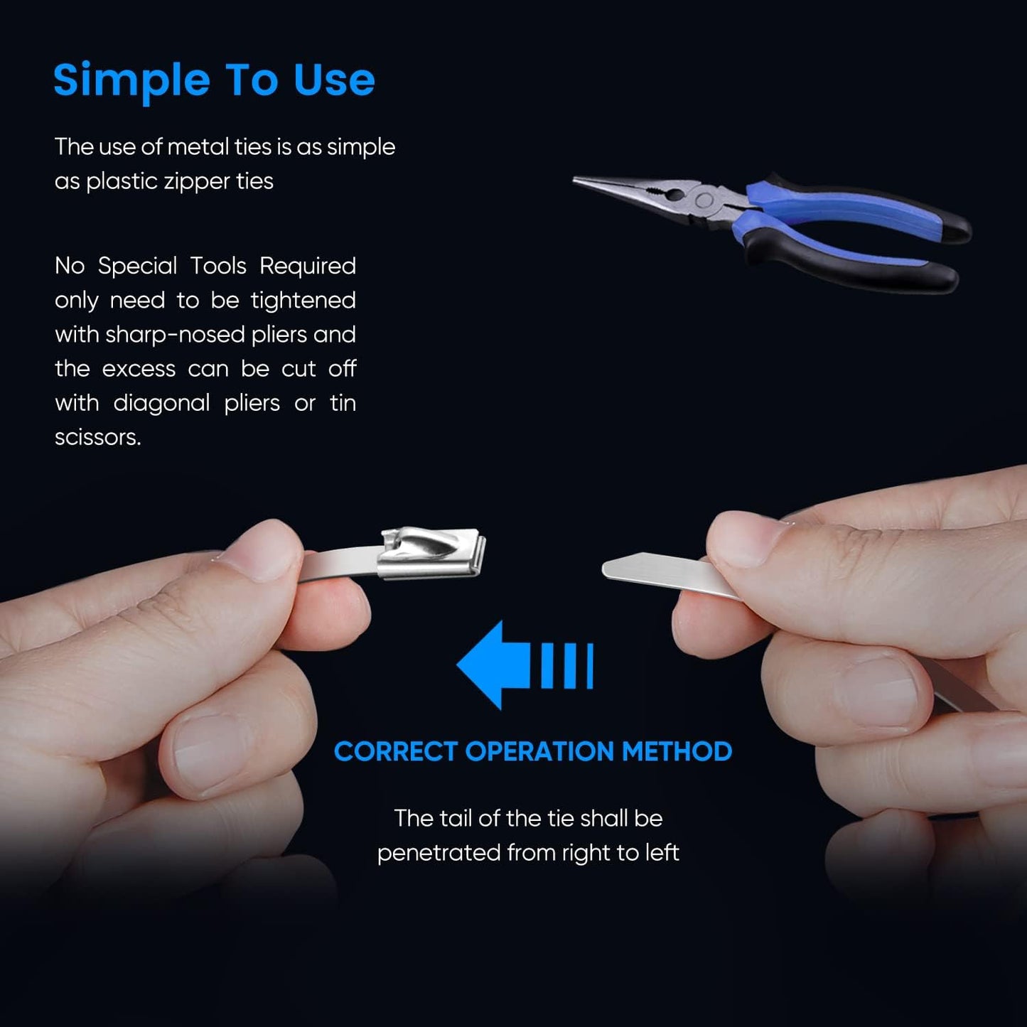 π©304 Stainless Steel Cable Ties: Heavy-Duty, Secure & Weatherproof for Industrial & Outdoor Use