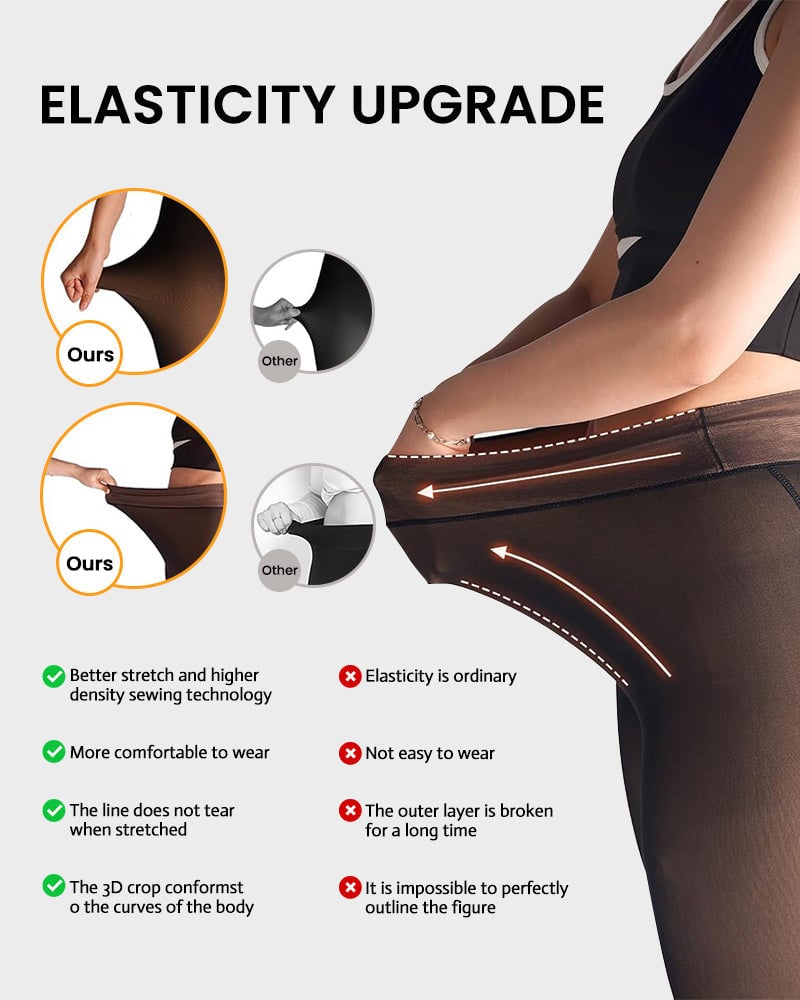 đ„Translucent Fleece Lined Tights For Women