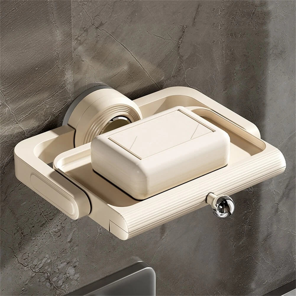 🔥2025 New Arrival👍🏻Rotatable Suction Cup Soap Dish Holder
