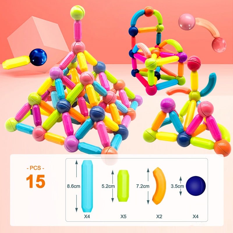 ð¥Magnetic Balls and Rods Set Educational Magnet Building Blocks