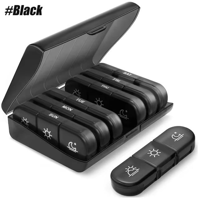 Portable Travel Pill Organizer,7-Day Pill Box