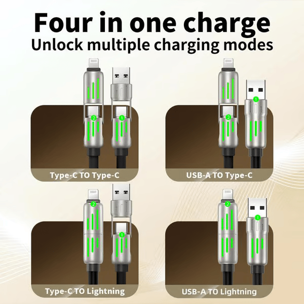 🔥 Last Day 49% OFF 🔥 - 4-in-1 USB Charging Cable mFish fast charging