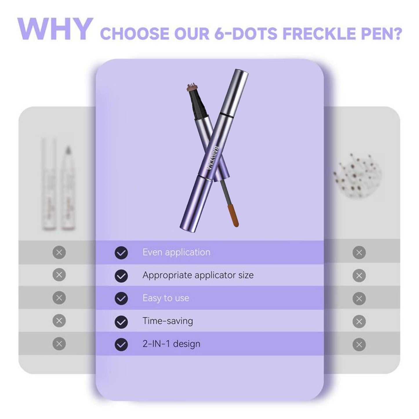 🌟2-IN-1 Freckle & Blush: Fine color, long-lasting, beauty stays all day~
