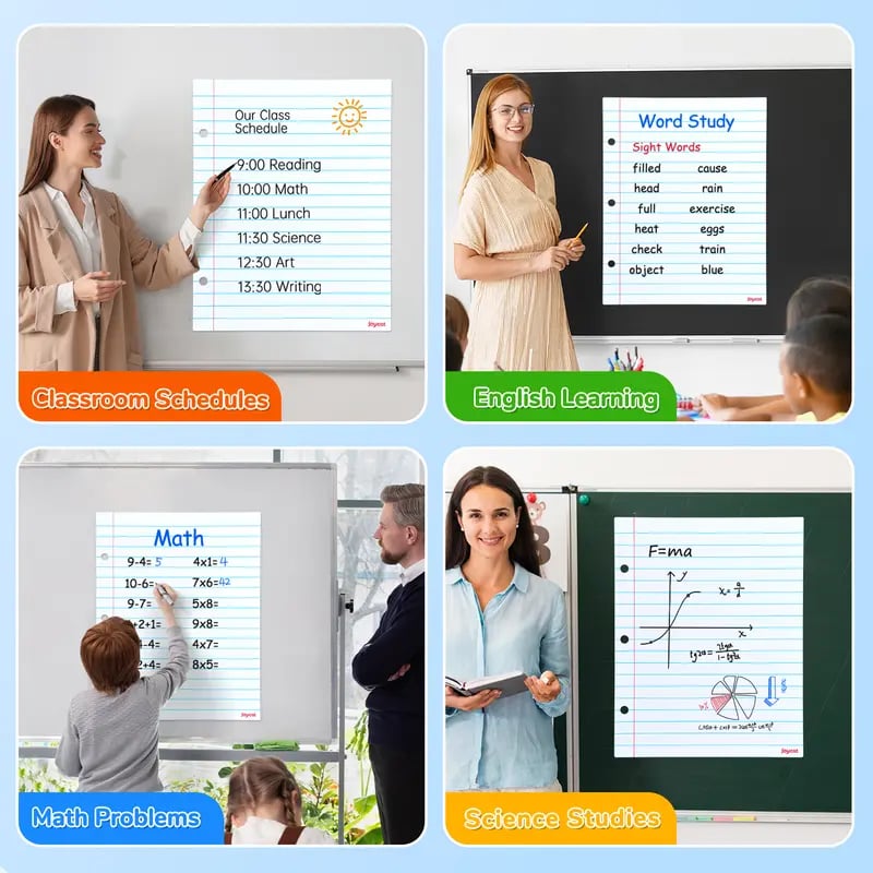 🔥Giant Magnetic Dry Erase Notebook Paper – Reusable Writing Board for Kids & Classrooms