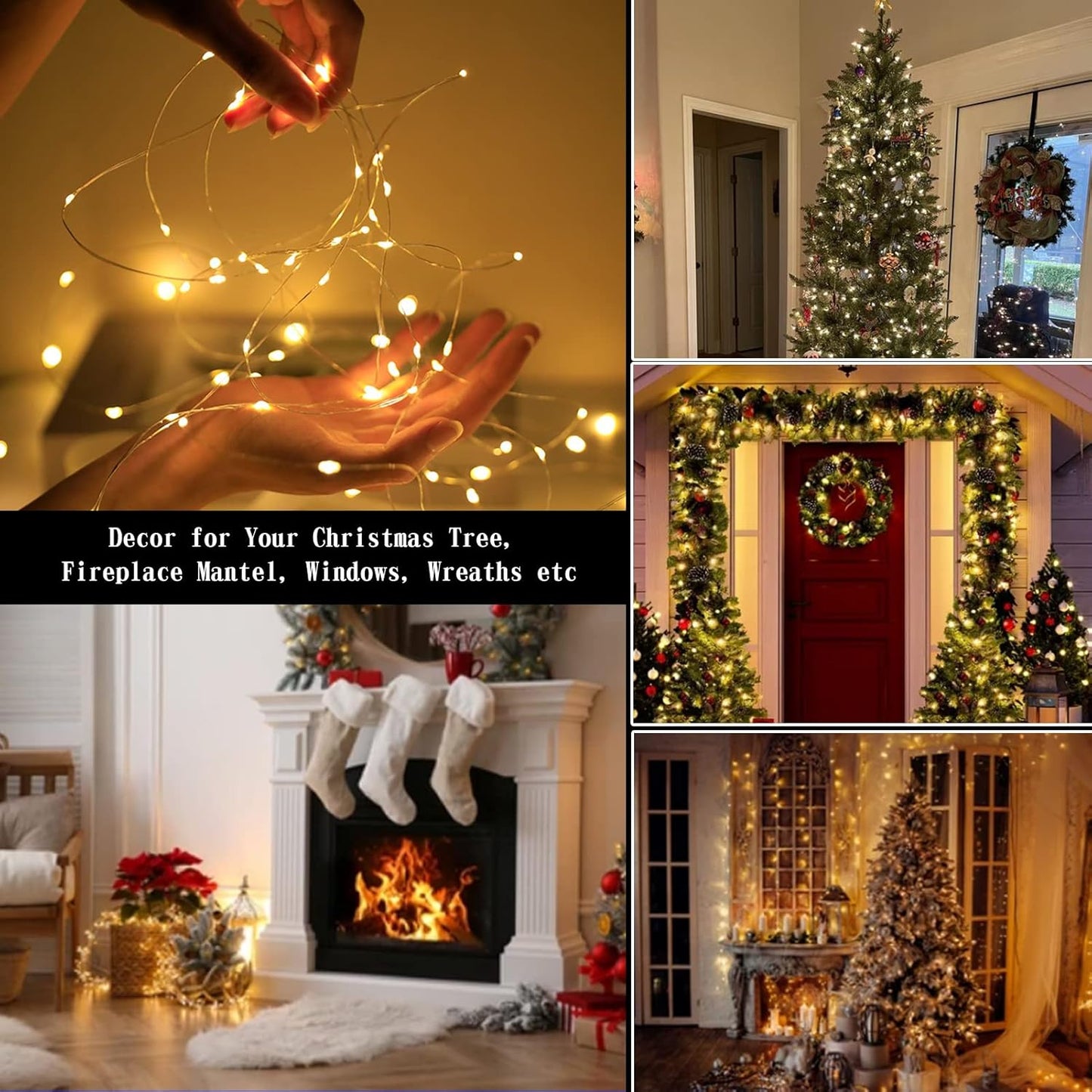 π
π₯8 Modes 100-300 Christmas LED Firefly Twinkle String Lights