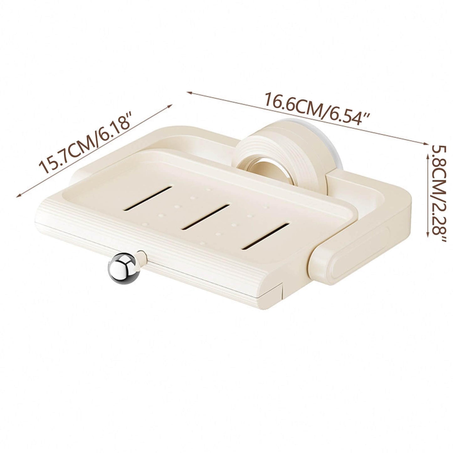 🔥2025 New Arrival👍🏻Rotatable Suction Cup Soap Dish Holder