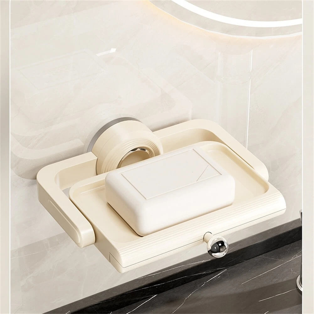 🔥2025 New Arrival👍🏻Rotatable Suction Cup Soap Dish Holder