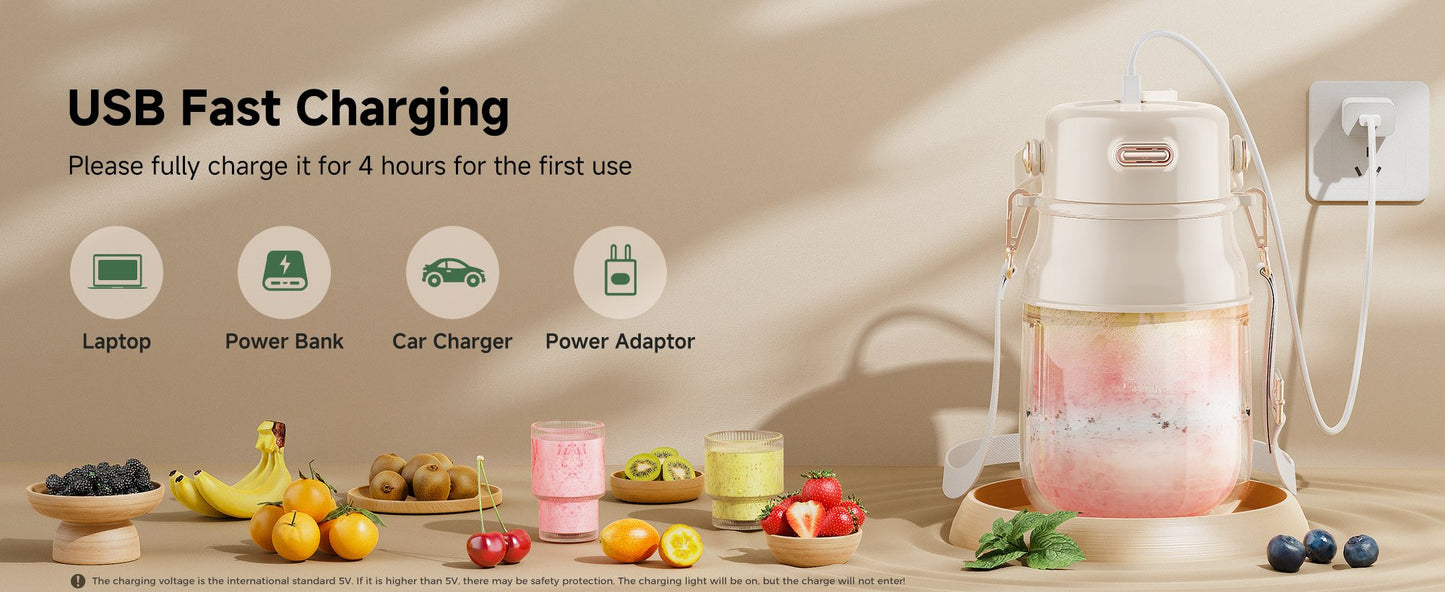 Portable Blender for Shakes and Smoothies with 27oz Cup and Lid