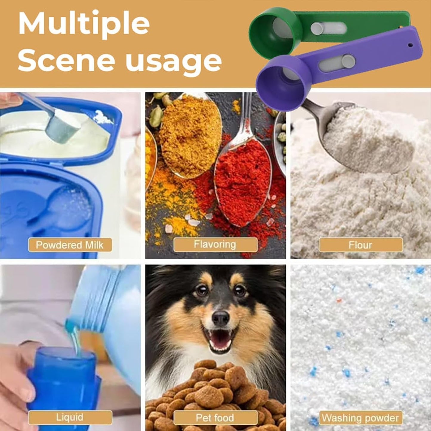 🔥 Multifunctional Powder Sliding Spoon