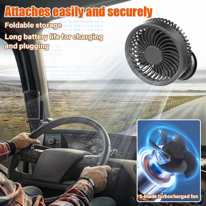 🔥2025 Upgraded Rechargeable Suction Cup Fan