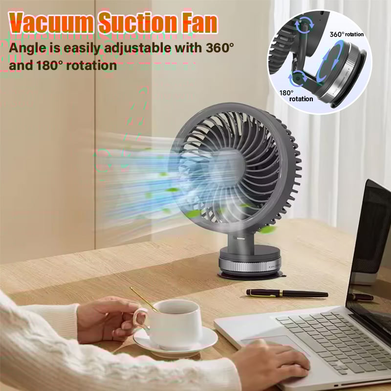 🔥2025 Upgraded Rechargeable Suction Cup Fan