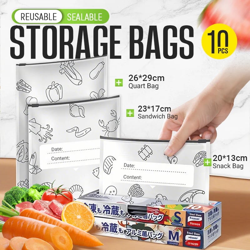 🍗Buy 2 Get 1 Free 🥦Reusable Aluminum Foil Sealable Storage Bags