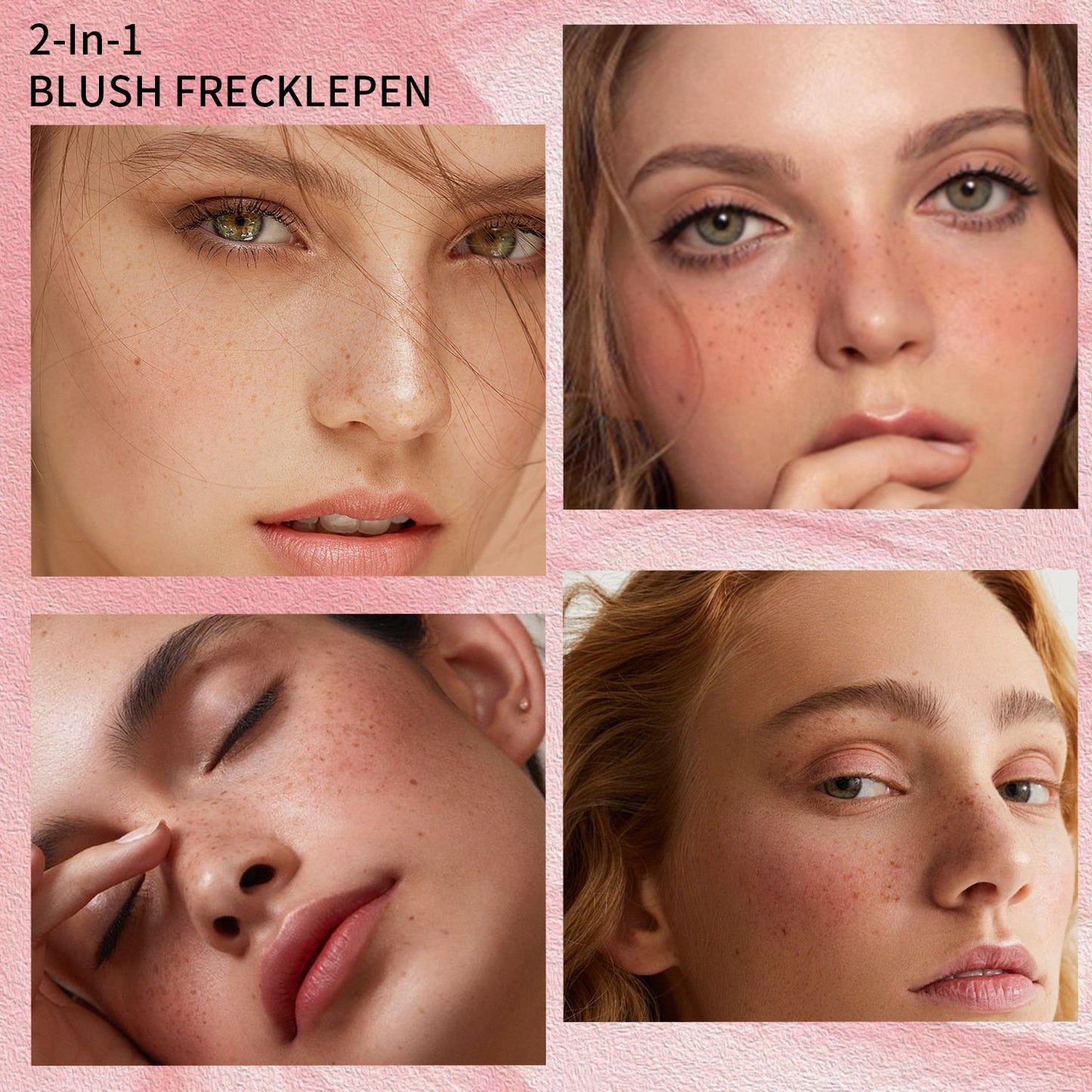 🌟2-IN-1 Freckle & Blush: Fine color, long-lasting, beauty stays all day~