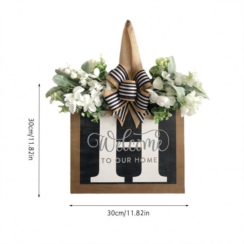 Letter & Leaf Design Door Hanger