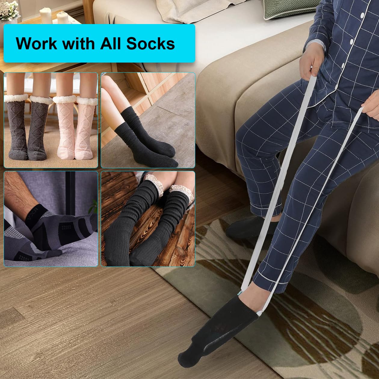 🔥Buy More Save More🔥-Sock Aids for Putting Socks On and Off, No Bending Sock Aid