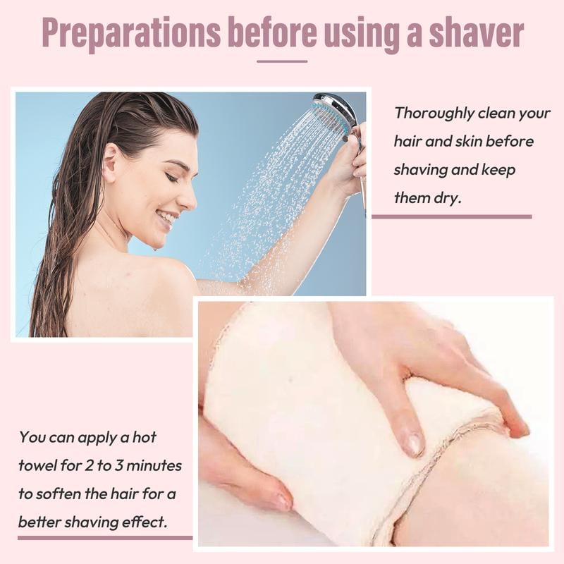 🩱Akunbem Bikini Trimmer for Women, Electric Shaver and Razor Rechargeable 2-in-1 Body and Facial Epilator