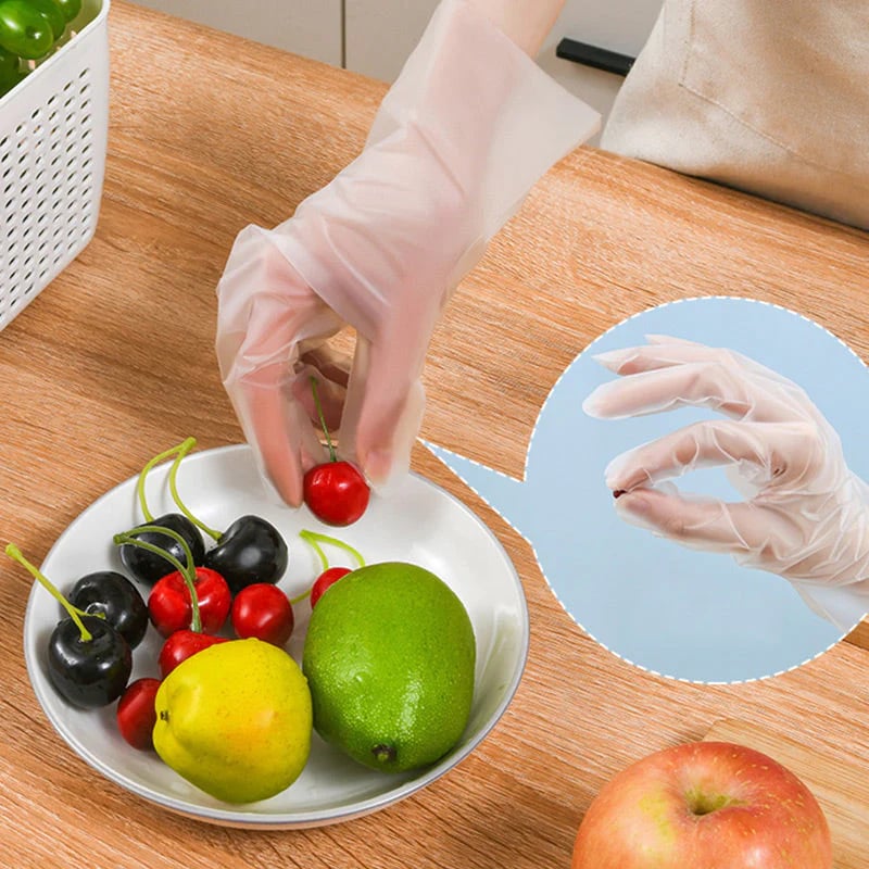 🎉Buy 2 Get 3 Free-Limited Sale🔥Food Grade Transparent Thickened Disposable Gloves