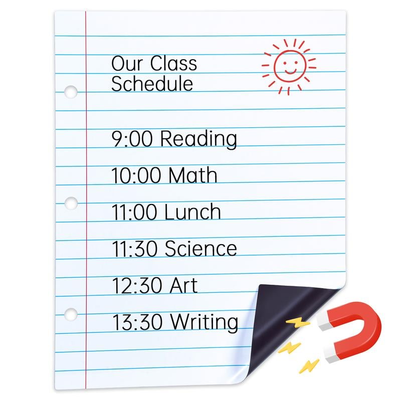 🔥Giant Magnetic Dry Erase Notebook Paper – Reusable Writing Board for Kids & Classrooms
