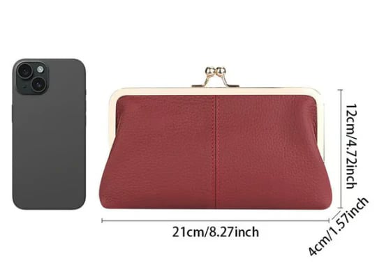💥Premium Genuine Leather Long Wallet – ✨Timeless Elegance, Unbeatable Price💕