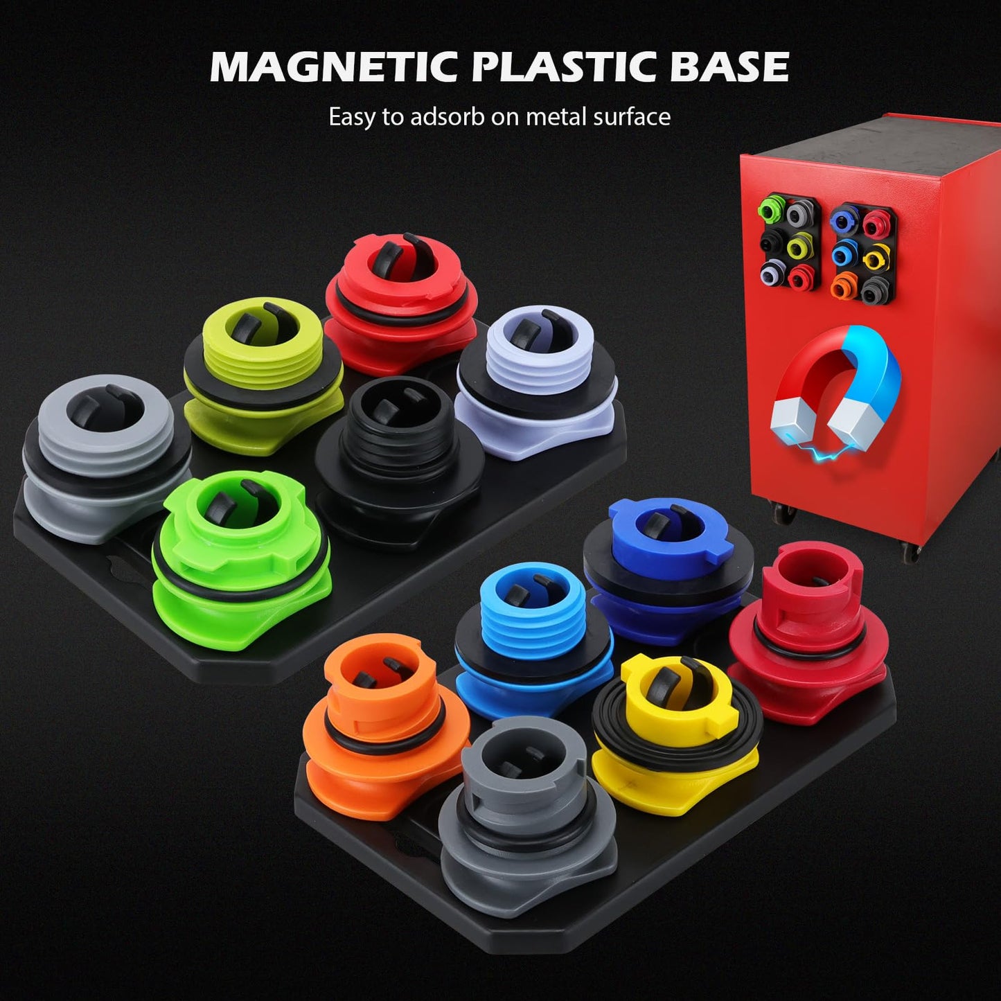 š„47% OFF - 17-Piece Engine Oil Funnel Set, 1.36 qt Automotive Oil Funnel Kit with 12 Adapters