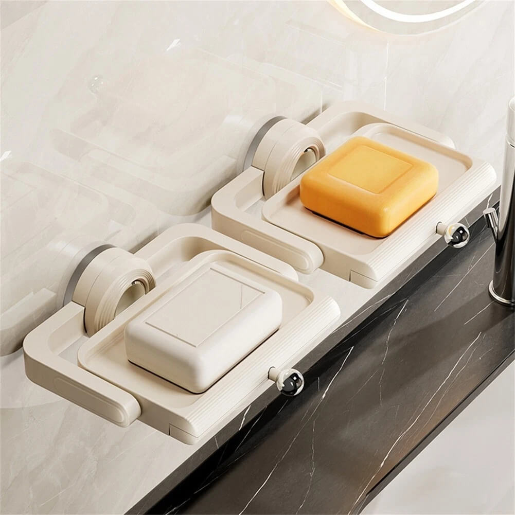 🔥2025 New Arrival👍🏻Rotatable Suction Cup Soap Dish Holder