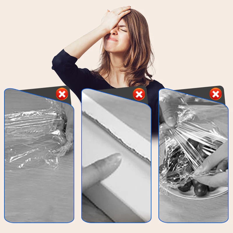 🔥Easy-Cut Stretch Clear Food Wrap