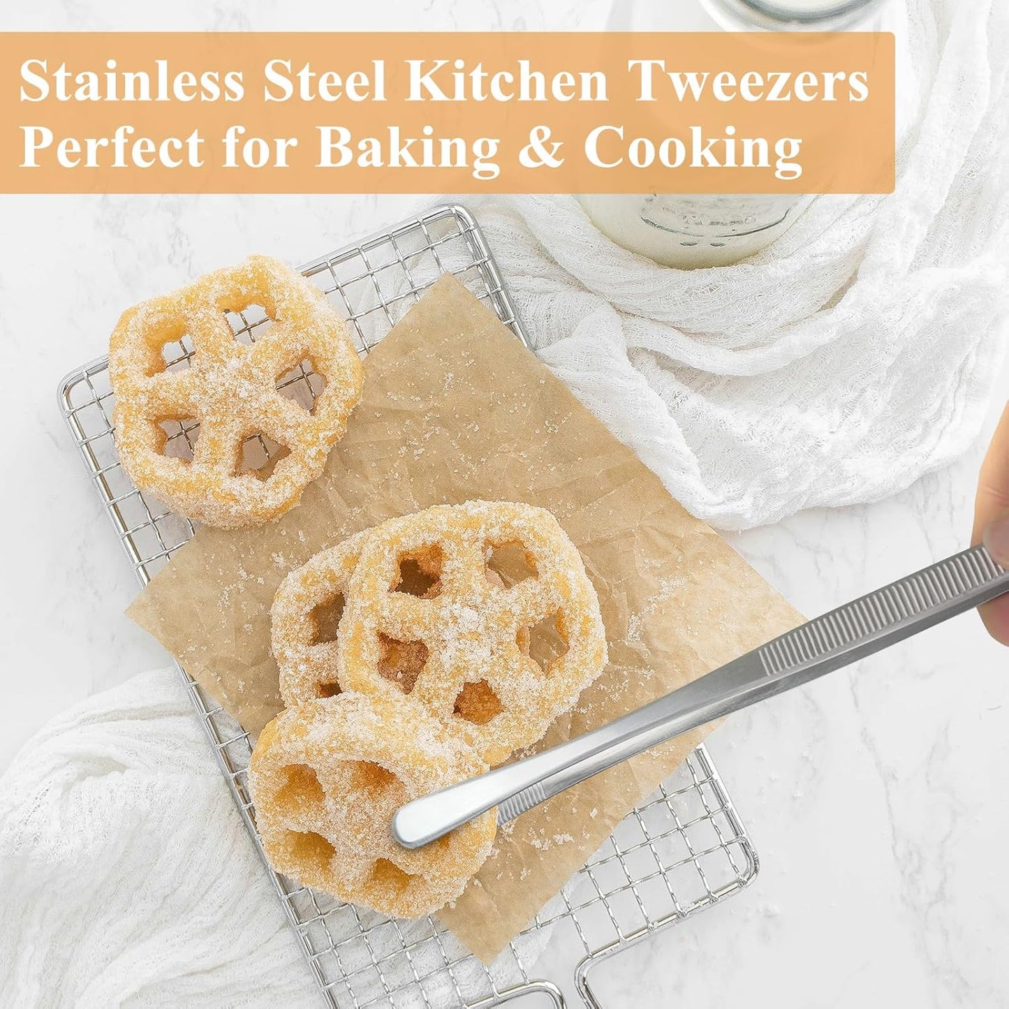 🔥 Stainless Steel Kitchen Tweezers