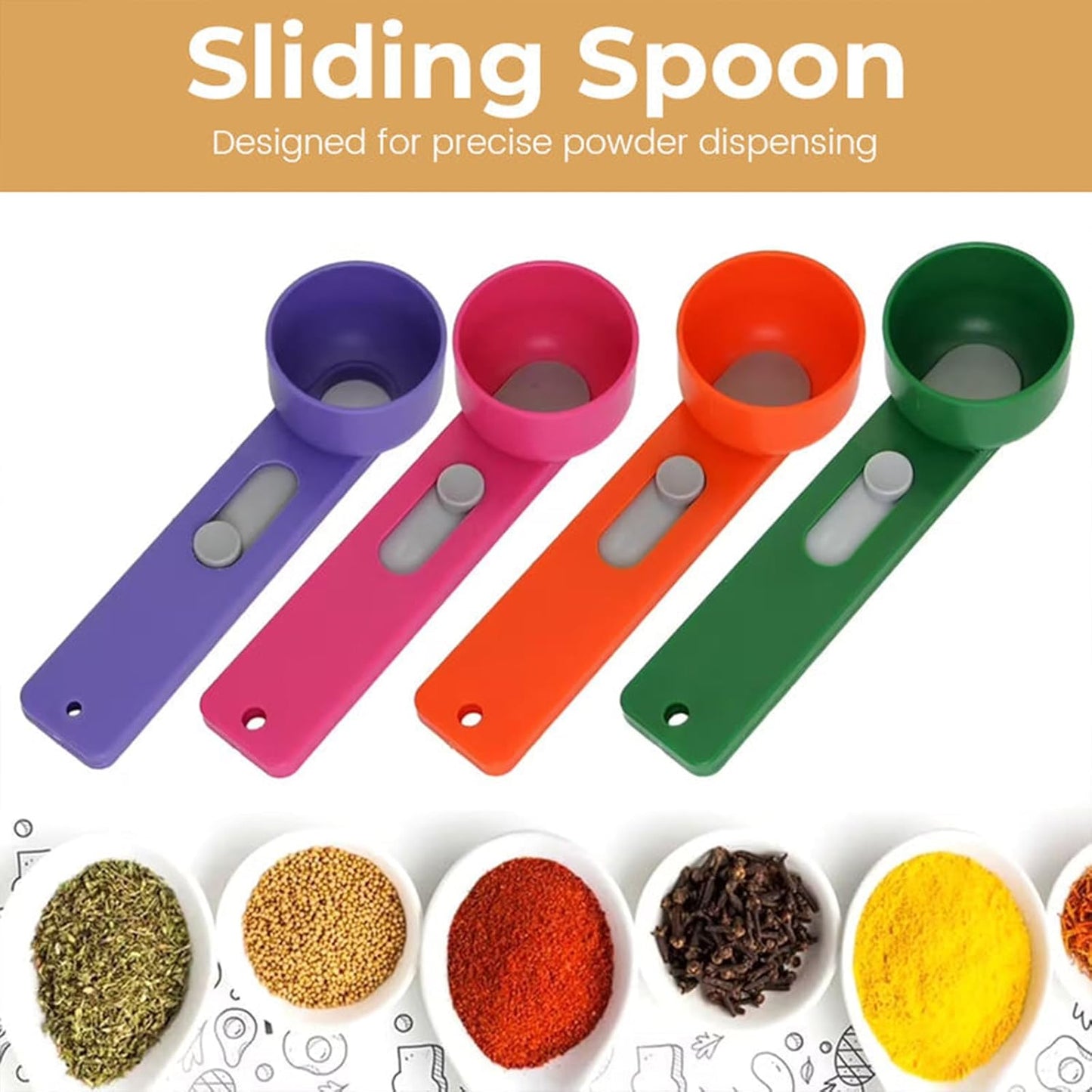🔥 Multifunctional Powder Sliding Spoon