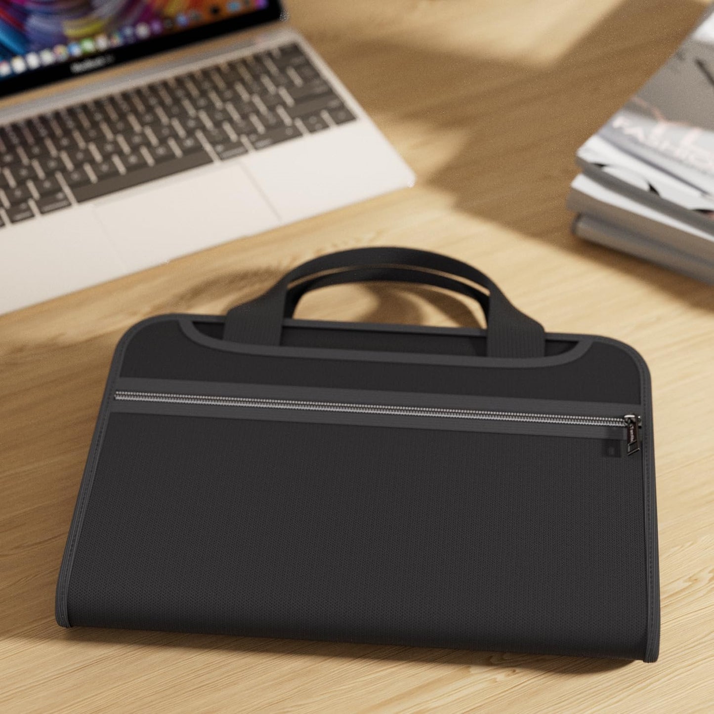 Fireproof Accordion File Organizer with Handle