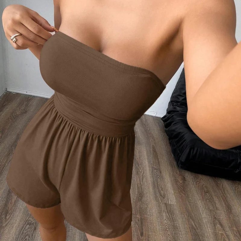 Stylish Strapless Bodycon Jumpsuit