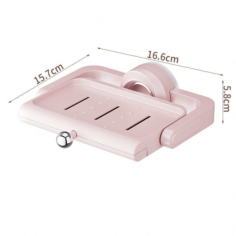 🔥2025 New Arrival👍🏻Rotatable Suction Cup Soap Dish Holder