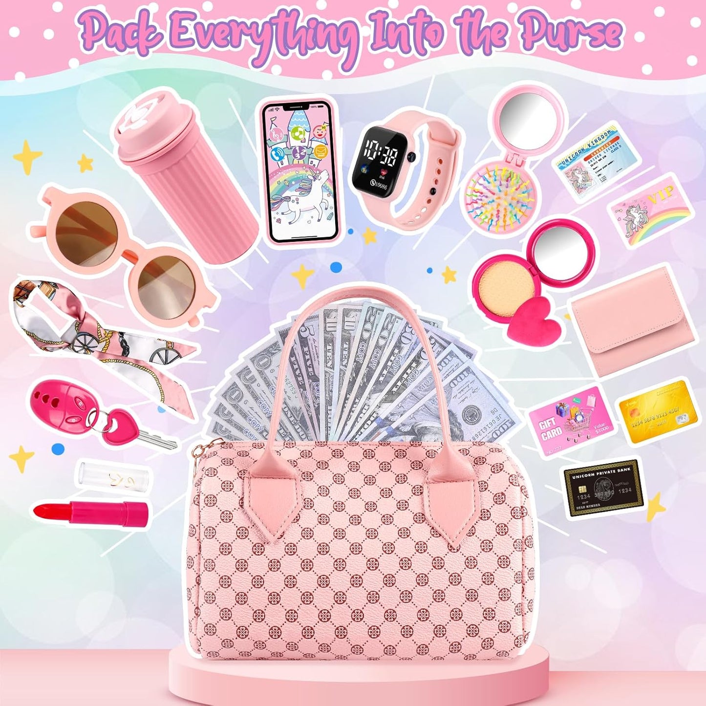 ð¥Play Purse for Little Girls-Simulation Girls Handbag Toy