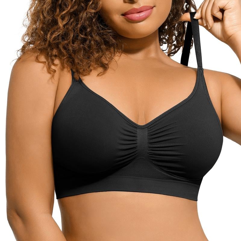 🎁Women's Wireless Sculpt Bra Comfort Bralettes No Underwire Unlined Cami Bra Seamless Tshirt Bras
