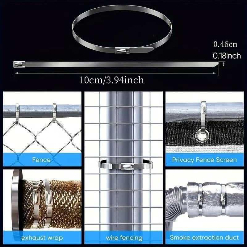 π©304 Stainless Steel Cable Ties: Heavy-Duty, Secure & Weatherproof for Industrial & Outdoor Use