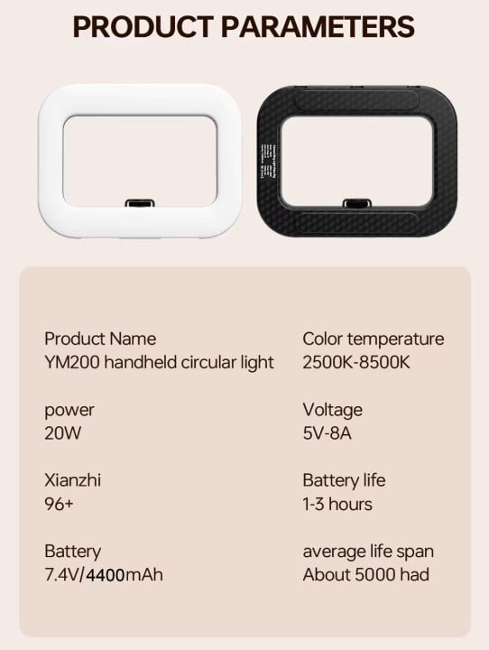 🔥 49% Off🔥Rechargeable Selfie Portable Ring Light – Adjustable Bicolor Fill Light