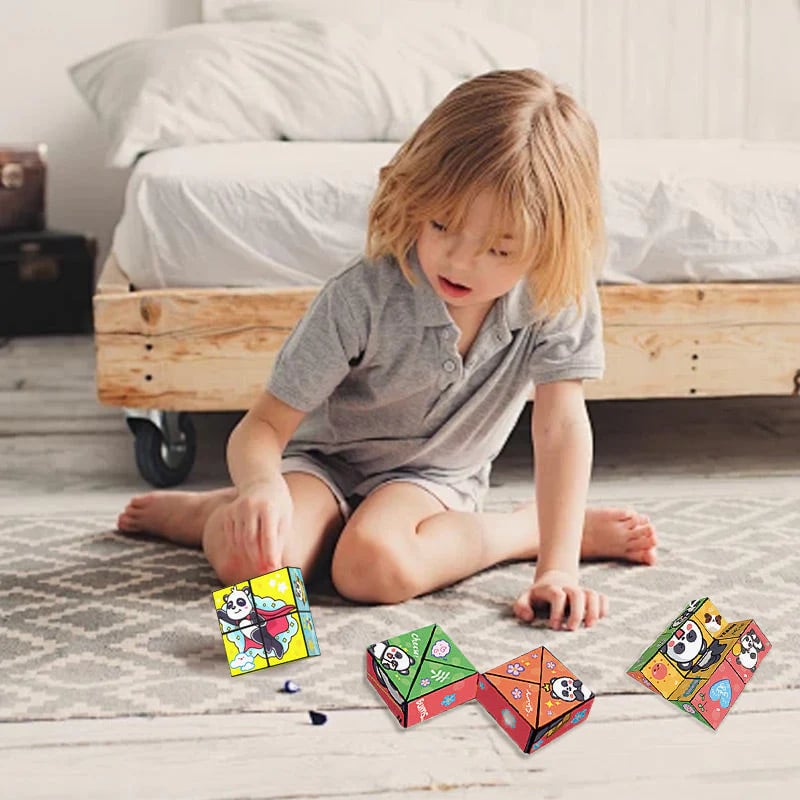 🧒✨Creative Folding Panda Magic Cube Toy for Kids