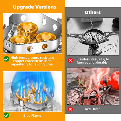 🔥49% OFF🌟9900W/7200W Windproof Camping Stove, Camping Gas Stove with Piezo Ignition