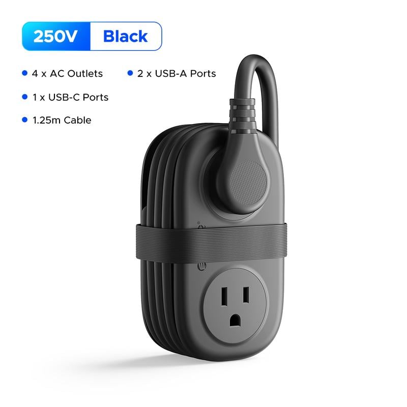🔥7 in 1  Power Strip, ORICO 4 Outlets 3 USB Ports
