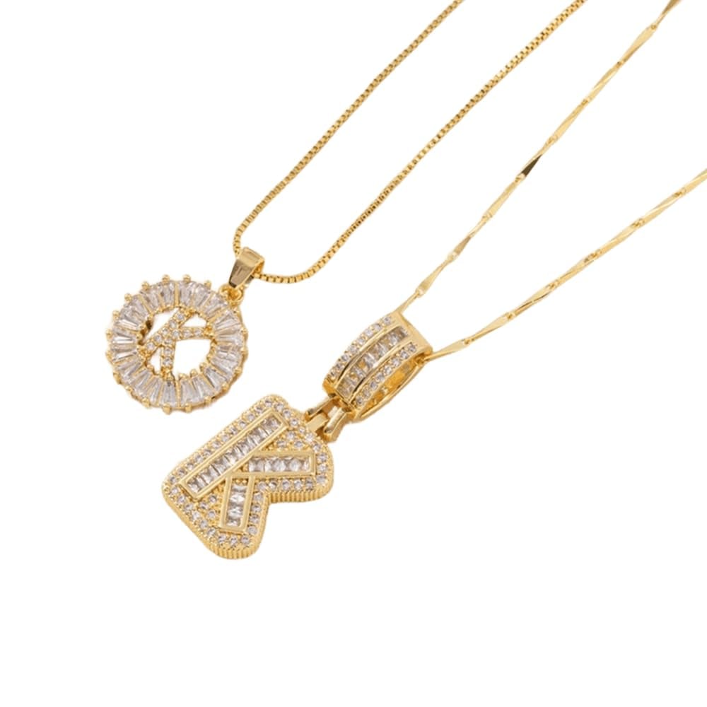 49% OFF 🔥Initial Letter Pendant Necklaces - 2 Pack