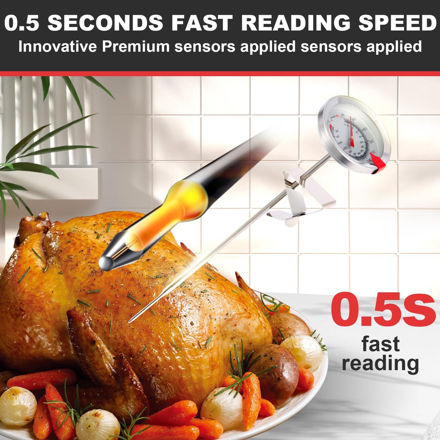 🥘🔥 Deep Fry Thermometer with Pot Clip