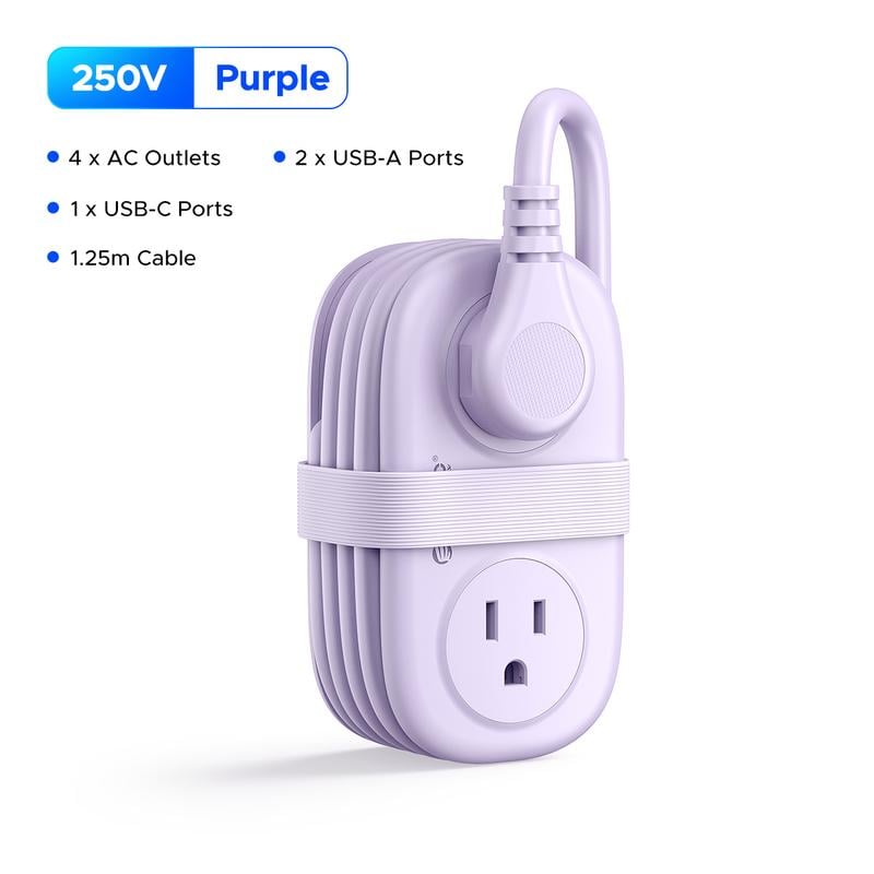 🔥7 in 1  Power Strip, ORICO 4 Outlets 3 USB Ports