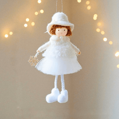 Handmade Angel with Round Hat & Handmade Angel with Checkered Skirt