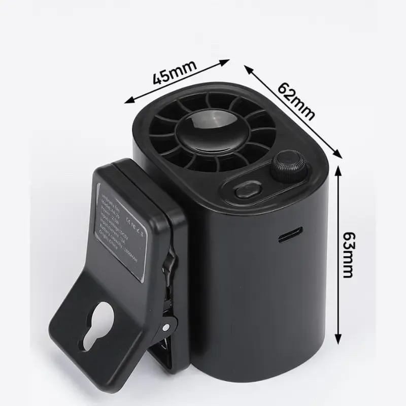 ❄️2025 New Car Clip Fan with LED Display[360° Rotatable 100 Speed Wind 12V USB Rechargeable 1800mAh  Low Noise Mini Fan Clamp Anywhere]