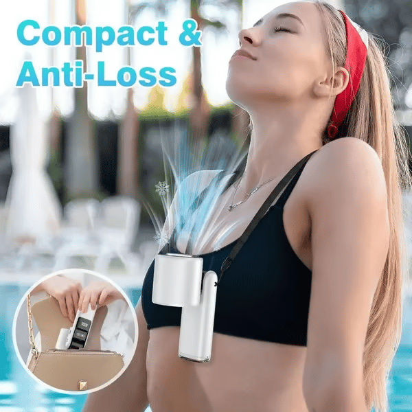 🌀Summer Hot Sale- Multifunction Portable Handheld Turbo Ice-Cooling Fan | AC-Like Gel Pad Tech, 5 Gears❄️