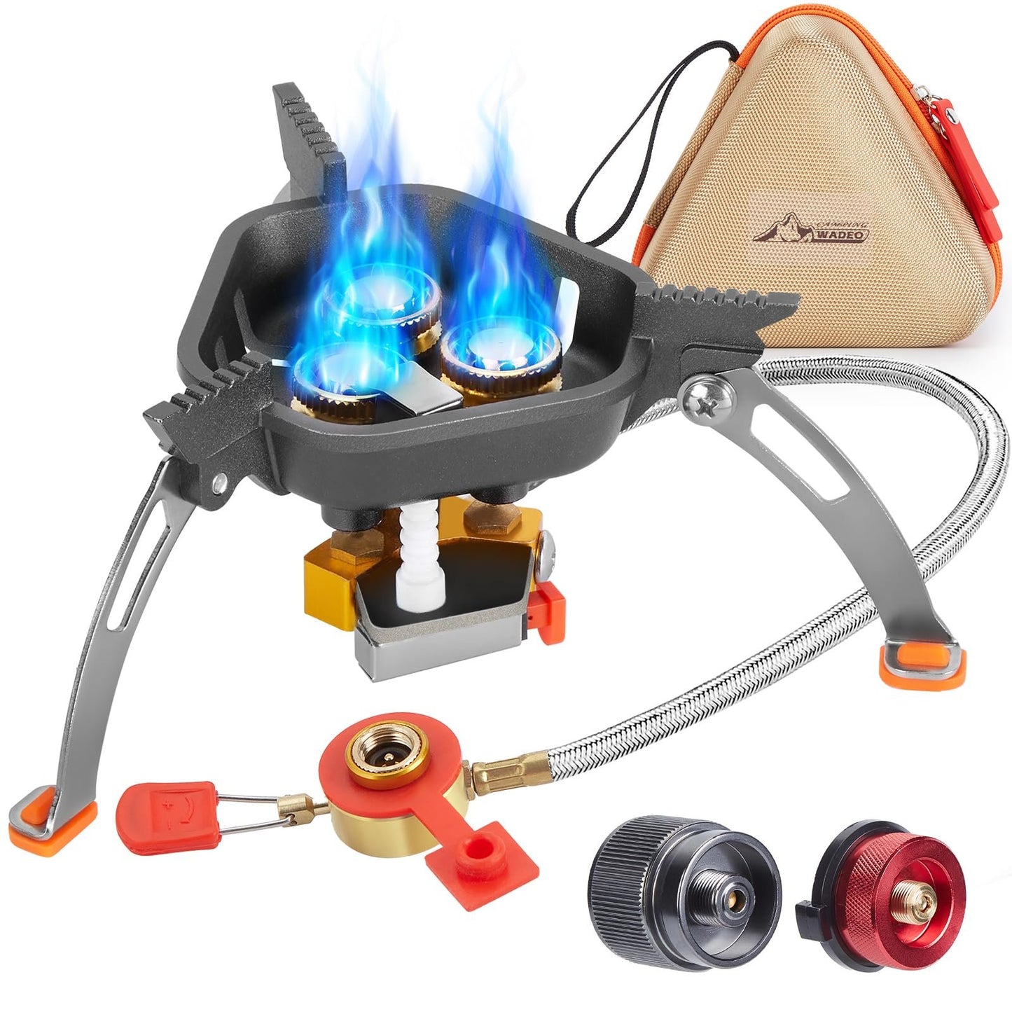 🔥49% OFF🌟9900W/7200W Windproof Camping Stove, Camping Gas Stove with Piezo Ignition
