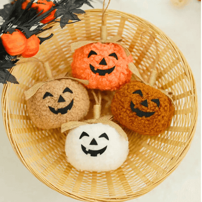 Whimsy Handcrafted Halloween Pumpkin Puff Charms