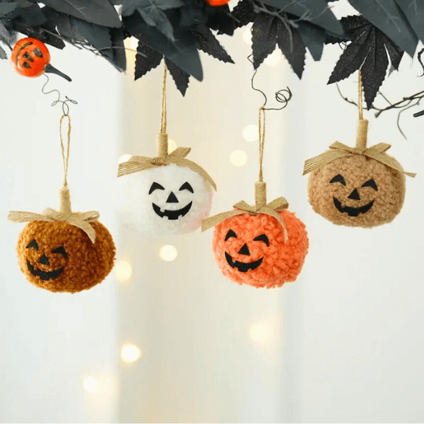 Whimsy Handcrafted Halloween Pumpkin Puff Charms