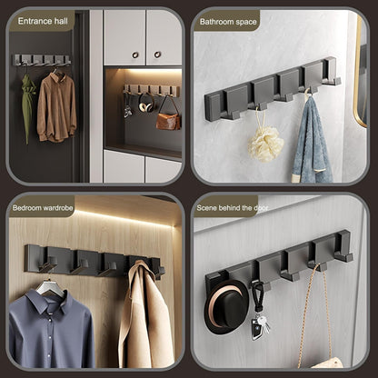 🔥2025 New Arrival👍🏻Folding Hideaway Towel Hanger Hooks Wall Mounted